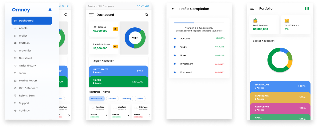 Dashboard & Portfolio Management